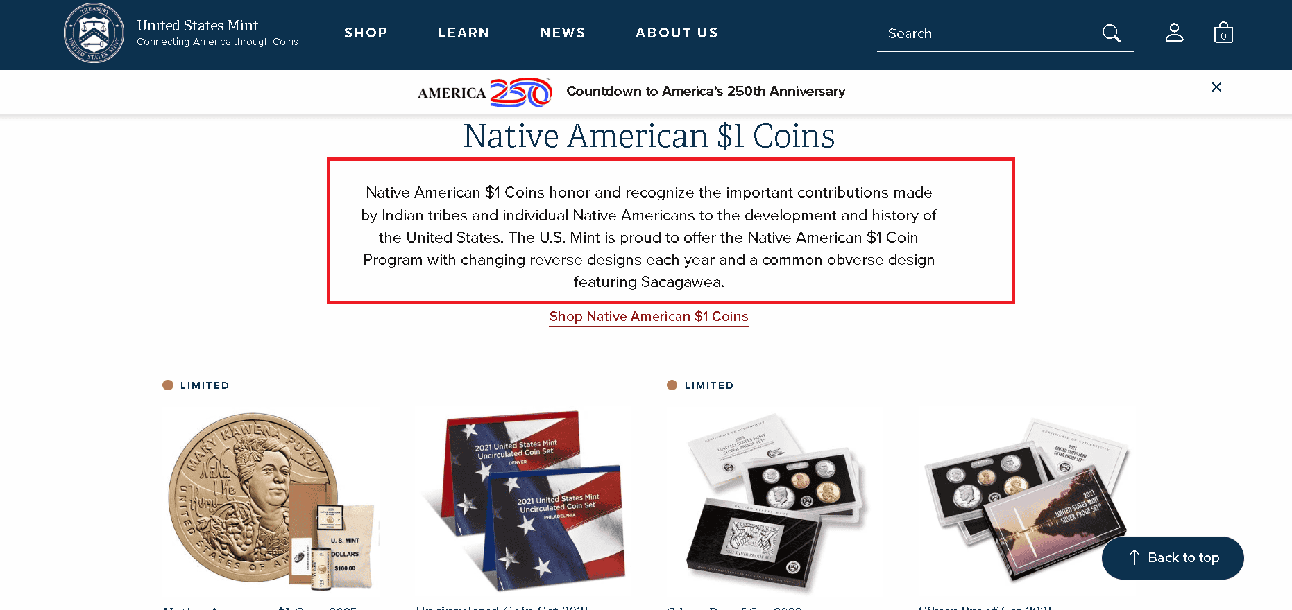 Native American $1 Coin Program Native American $1 Coin Program