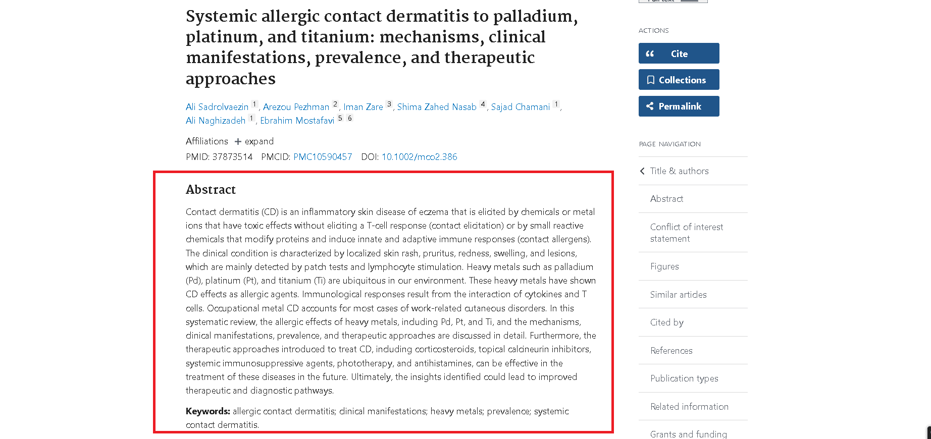 Palladium allergies are rare in population, but possible.