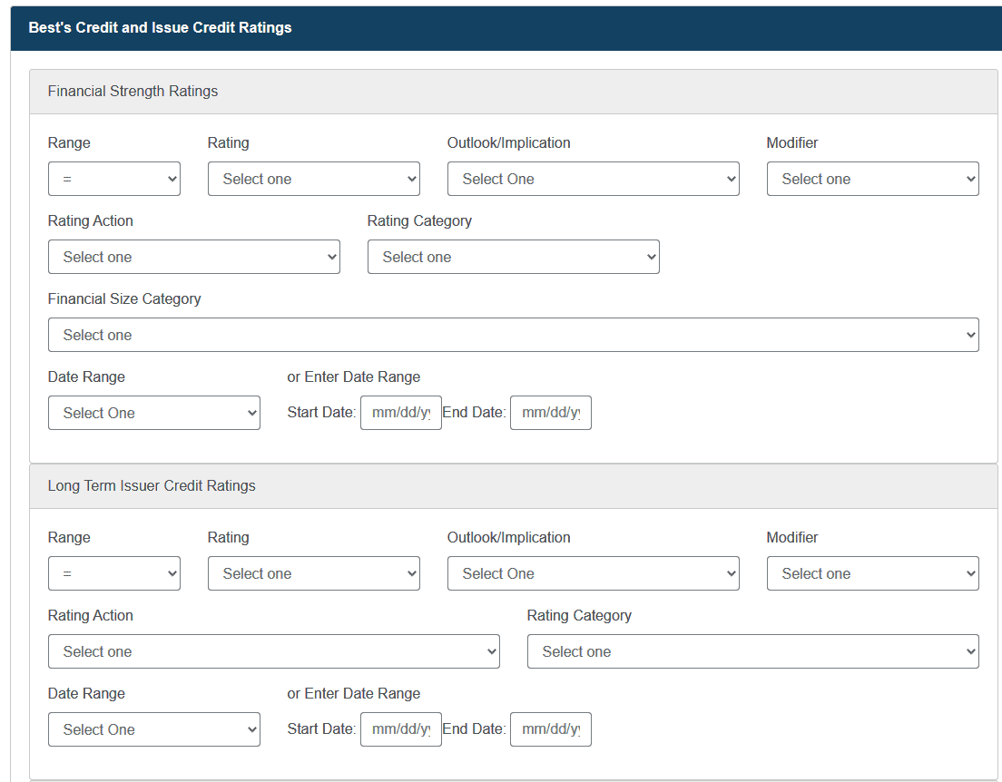 Searching for company ratings.