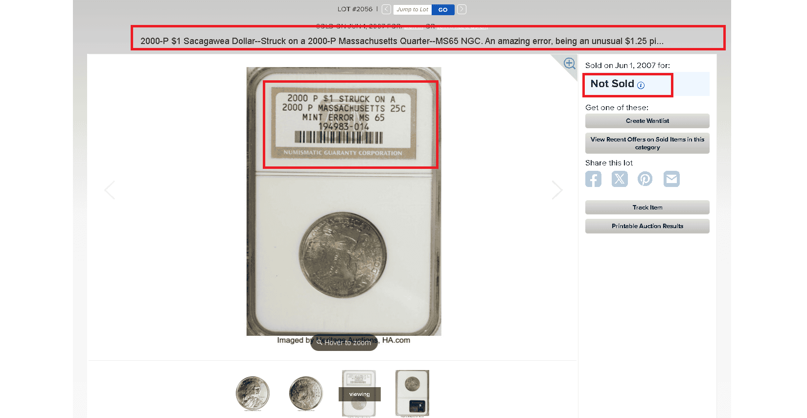 What's the Value of 2000-P Sacagawea Dollar on Massachusetts Quarter?