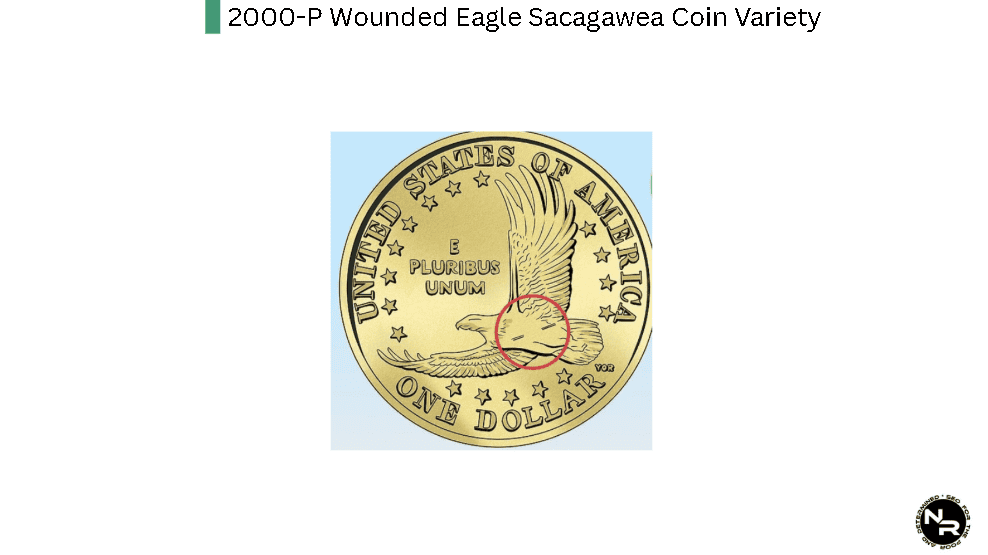 2000-P Wounded Eagle Sacagawea Coin Variety