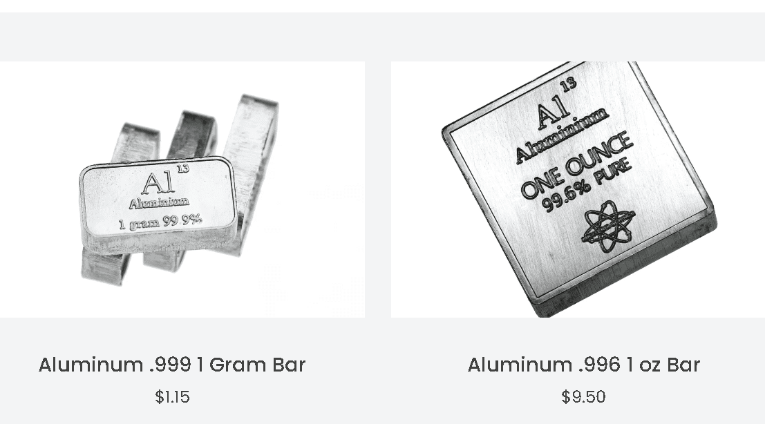 Bars made of aluminum Bars made of aluminum