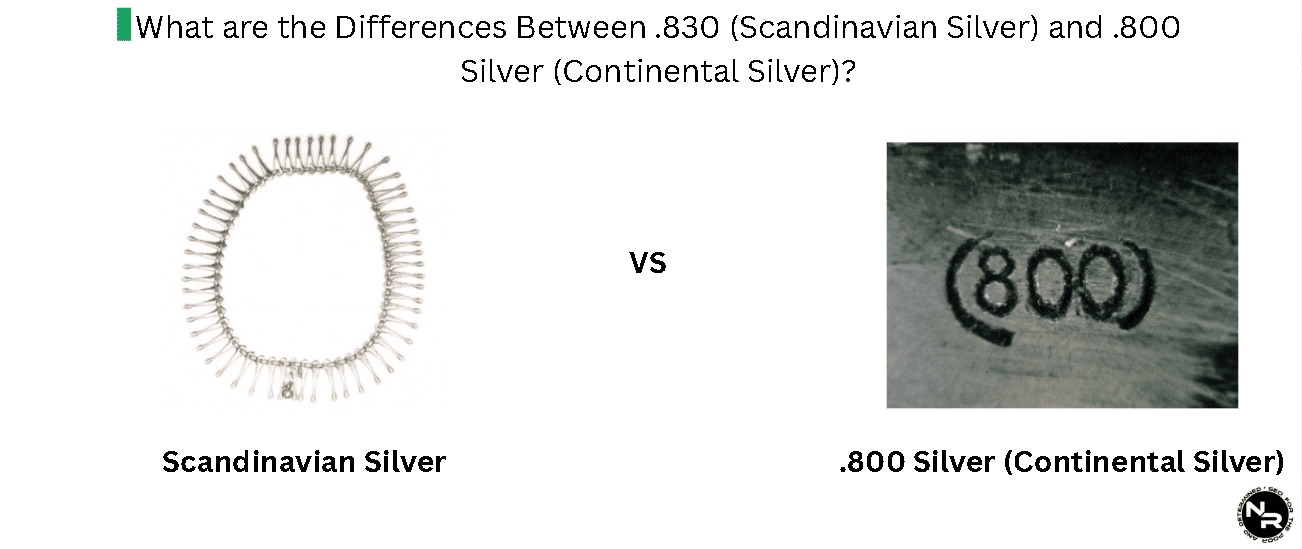 What are the Differences Between .830 (Scandinavian Silver) and .800 Silver? What are the Differences Between .830 (Scandinavian Silver) and .800 Silver?