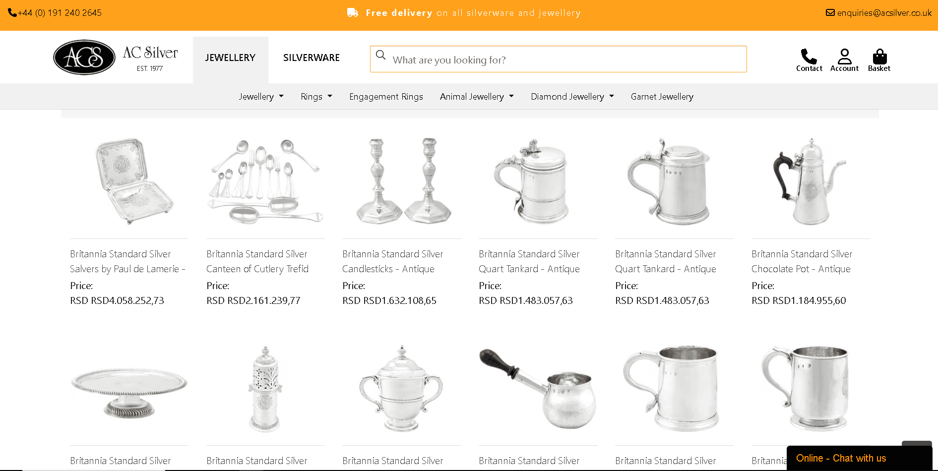 There's plenty of Britannia silver silverware you can buy