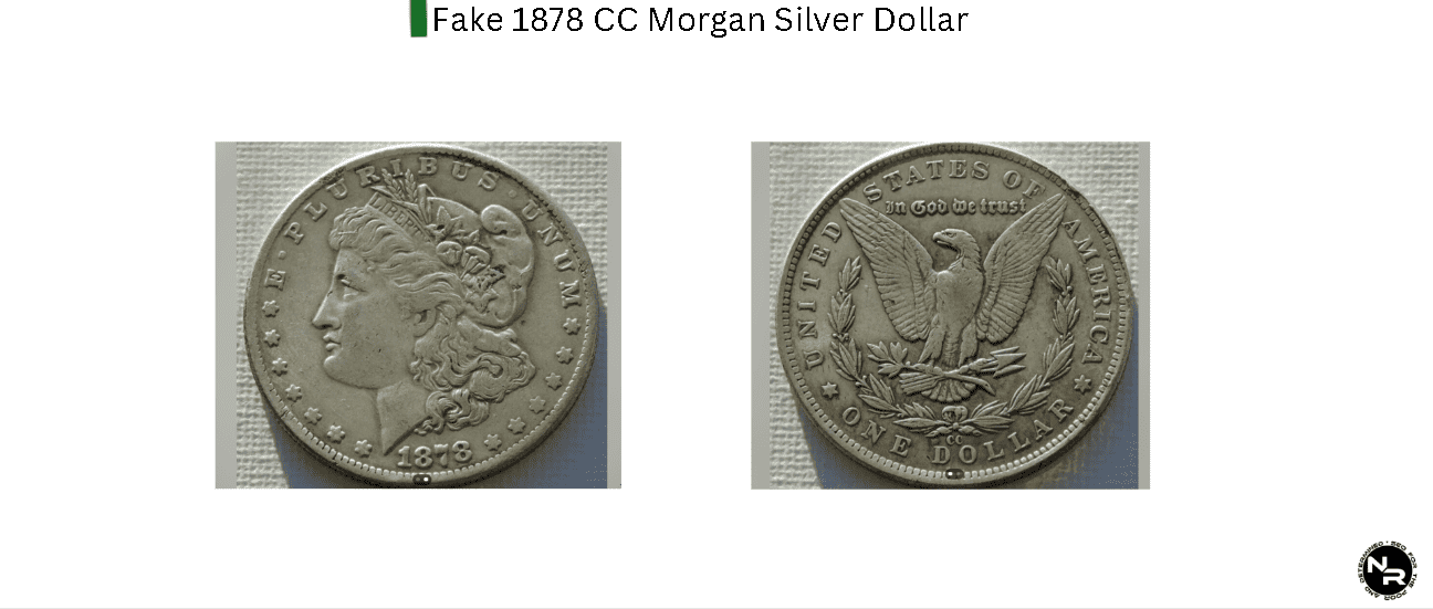 Fake 1878 CC Morgan Silver Dollar example