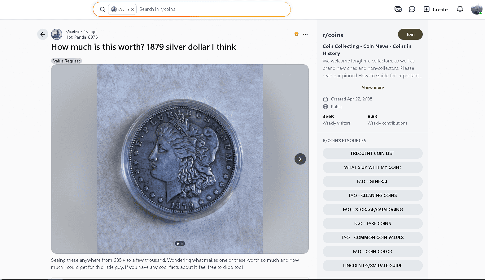 Fake 1879 Silver Morgan Dollar example 1 Fake 1879 Silver Morgan Dollar example 1