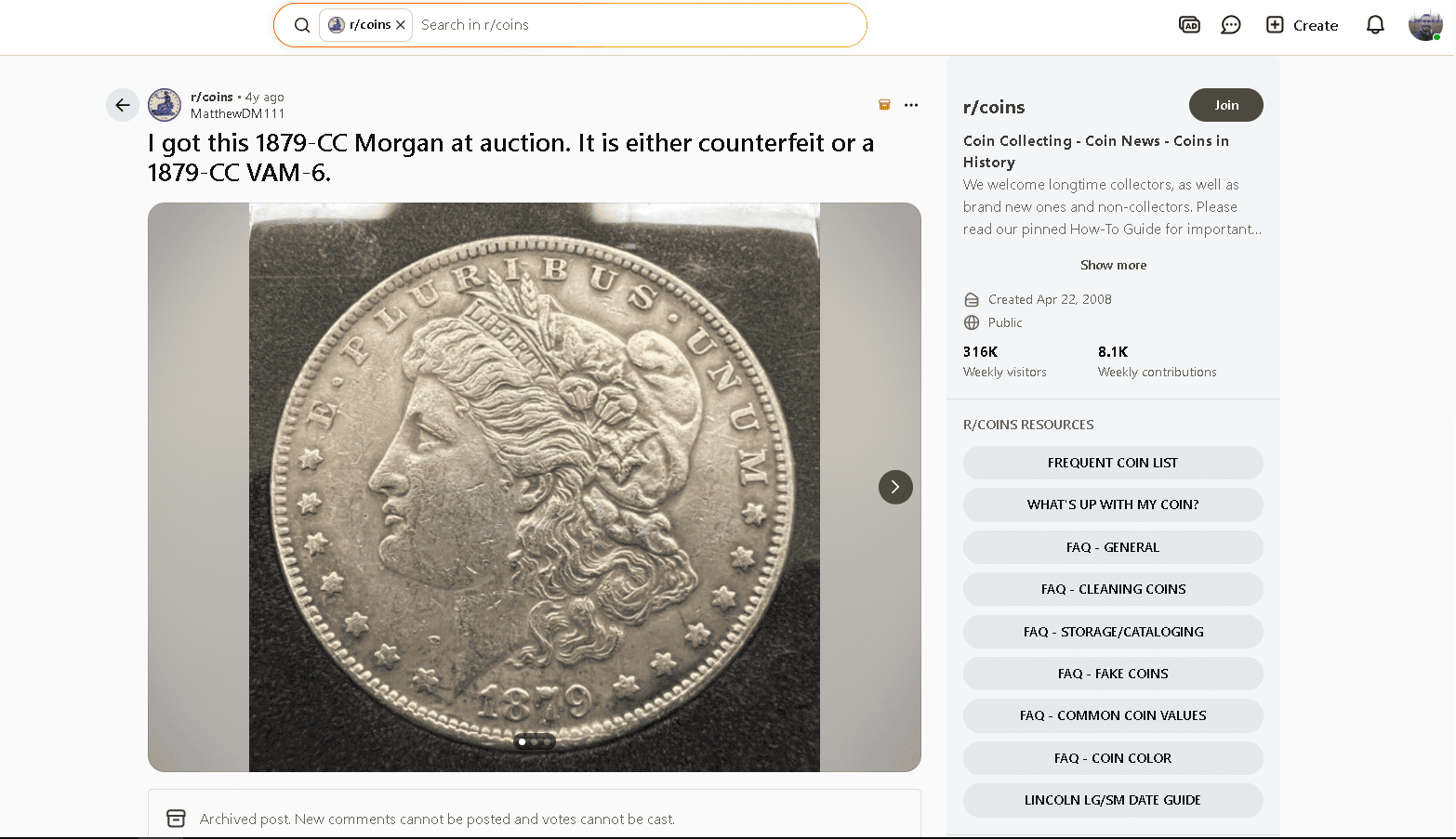 Fake 1879 Silver Morgan Dollar example 2 Fake 1879 Silver Morgan Dollar example 2