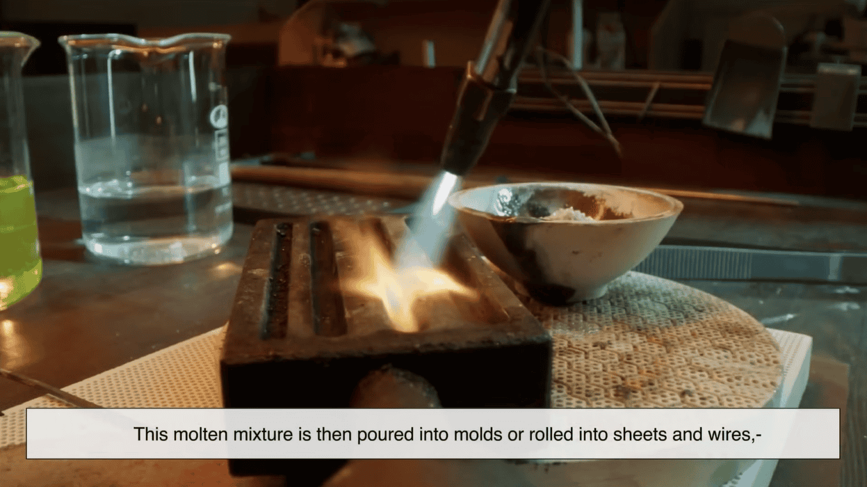 Fourth, the molten alloy is poured into molds or cast into bars, and then allowed to cool and solidify. Fourth, the molten alloy is poured into molds or cast into bars, and then allowed to cool and solidify.