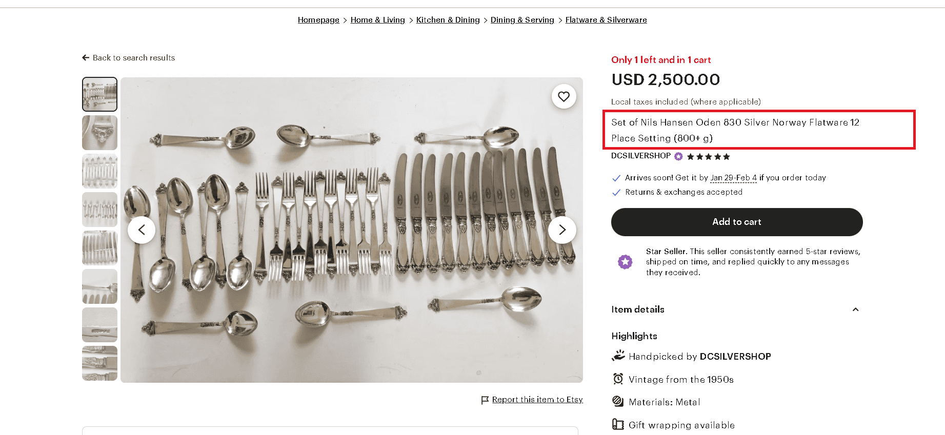 Set of Nils Hansen Oden 830 Silver Norway Flatware 12 Place Setting (800+ g) Set of Nils Hansen Oden 830 Silver Norway Flatware 12 Place Setting (800+ g)