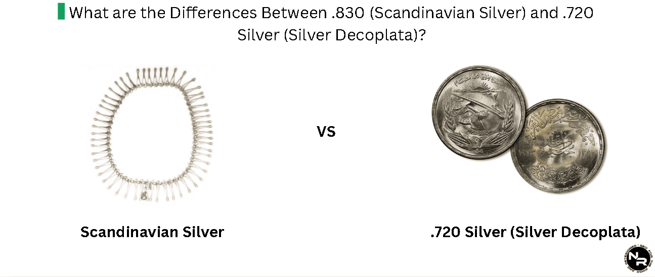 What are the Differences Between .830 (Scandinavian Silver) and .720 Silver (Silver Decoplata)? What are the Differences Between .830 (Scandinavian Silver) and .720 Silver (Silver Decoplata)?