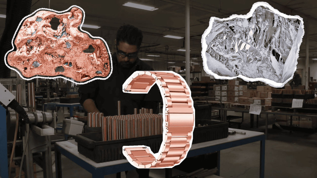 Second, jewelers mix in a significant amount of copper with yellow gold as copper gives rose gold its distinctive pinkish hue. Third step is adding silver to lighten the color of rose gold. Second, jewelers mix in a significant amount of copper with yellow gold as copper gives rose gold its distinctive pinkish hue.Third step is adding silver to lighten the color of rose gold.