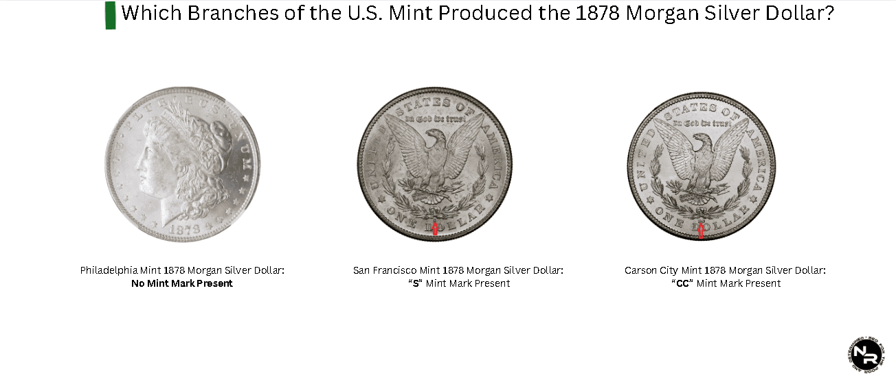 Which Branches of the U.S. Mint Produced the 1878 Morgan Silver Dollar? Which Branches of the U.S. Mint Produced the 1878 Morgan Silver Dollar?