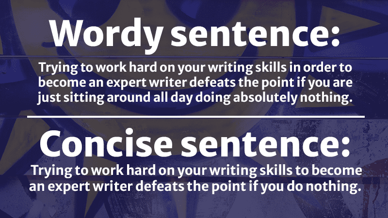 An image about concise writing
