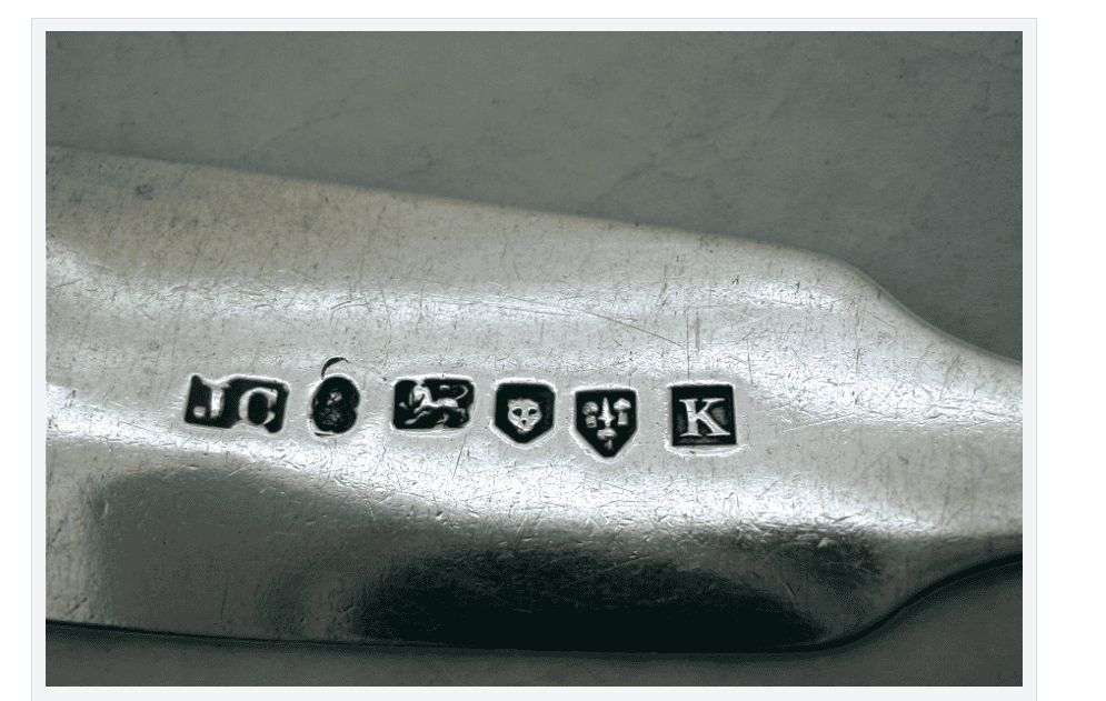 Chester silver hallmarks example 2 Chester silver hallmarks example 2