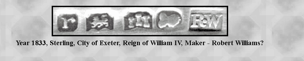 Exeter silver hallmarks example Exeter silver hallmarks example