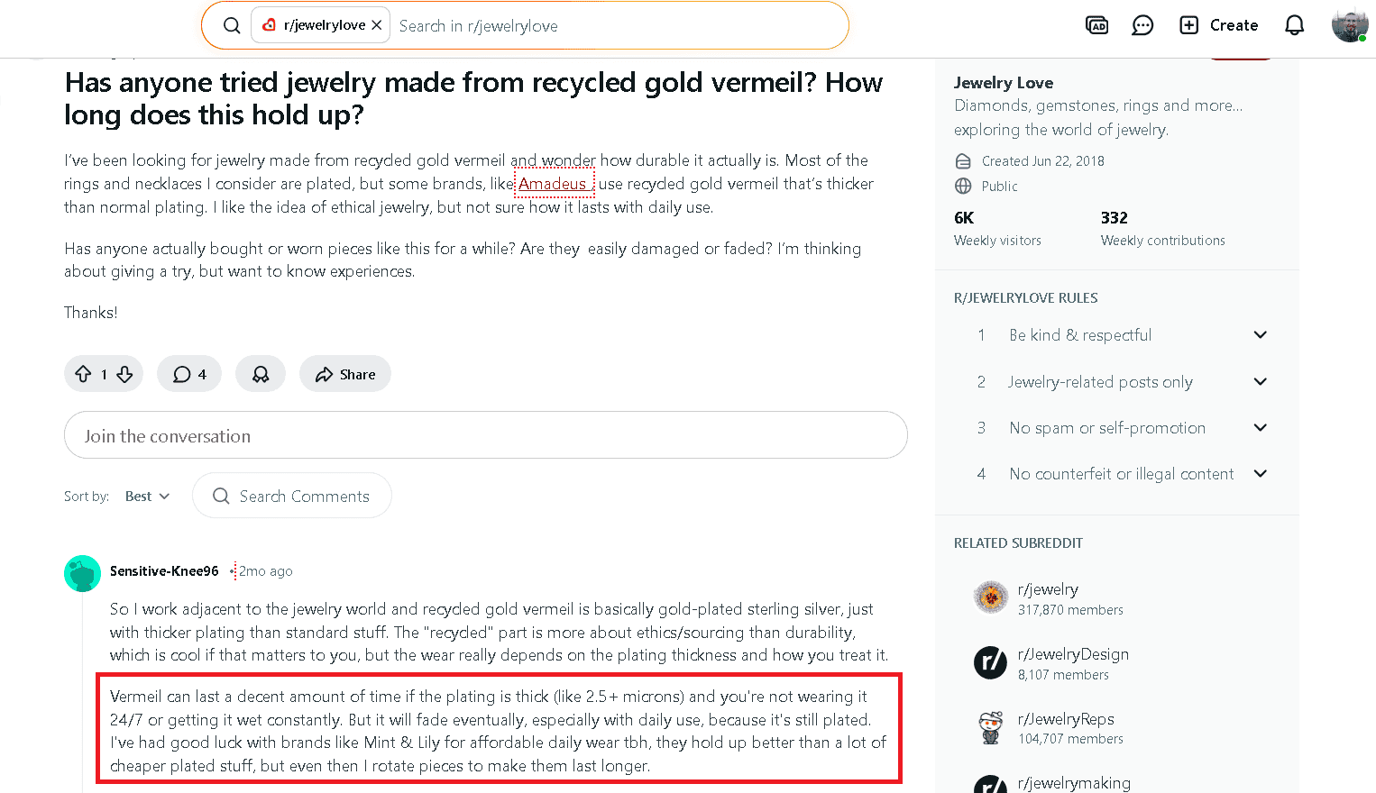 Gold vermeil jewelry can last you for a long time if you take good care of it.