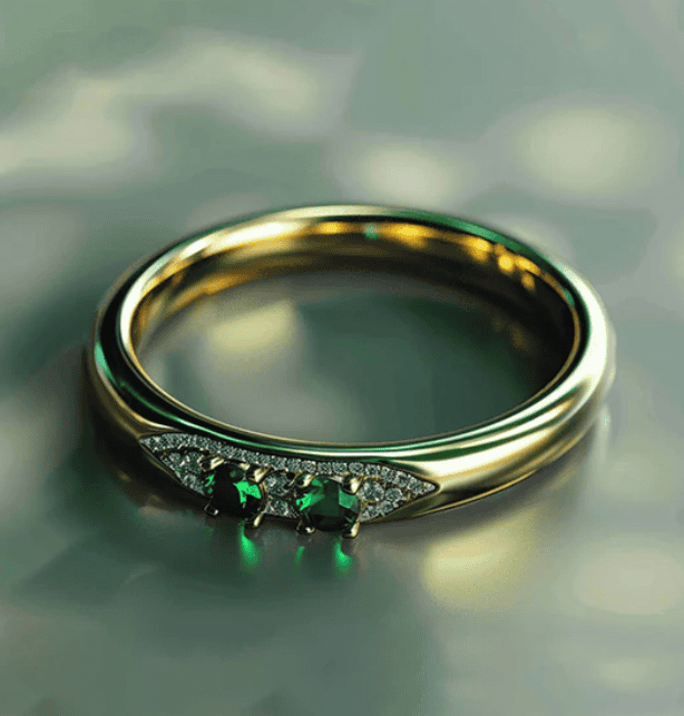 Green gold ring example