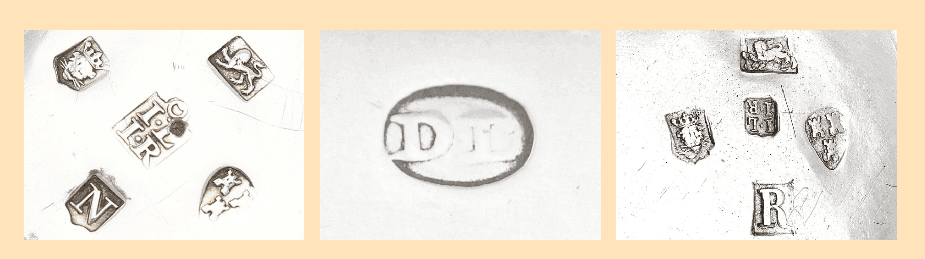 Newcastle silver hallmarks example Newcastle silver hallmarks example