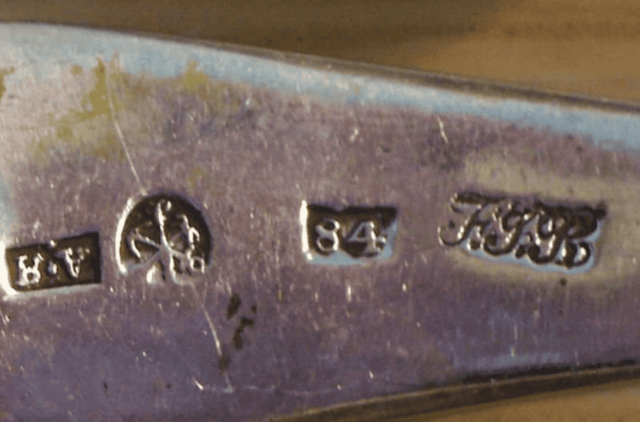 Example of silver hallmark from the St. Petersburg assay office 