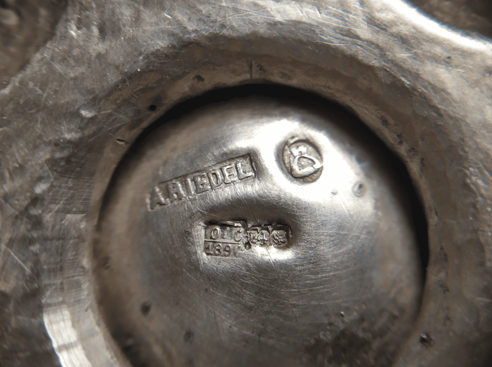 Example of Russian silver hallmark from the Warsaw assay office.