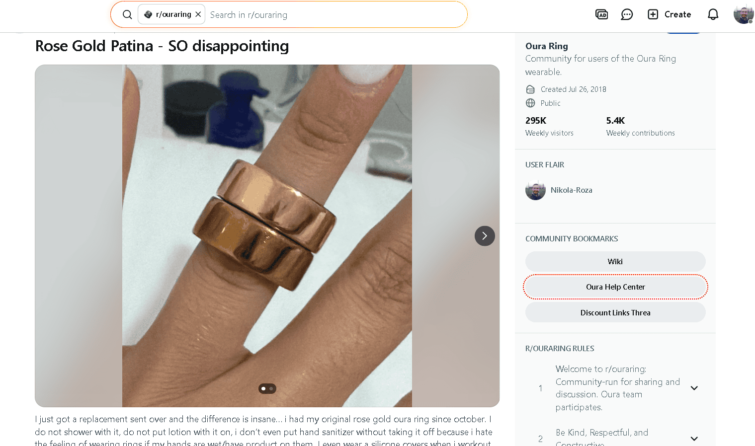 Tarnished rose gold look example 4