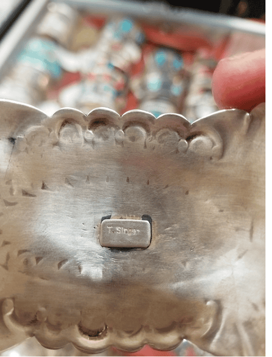 Example of a rare silver hallmark from Tommy Singer. Example of a rare silver hallmark from Tommy Singer.