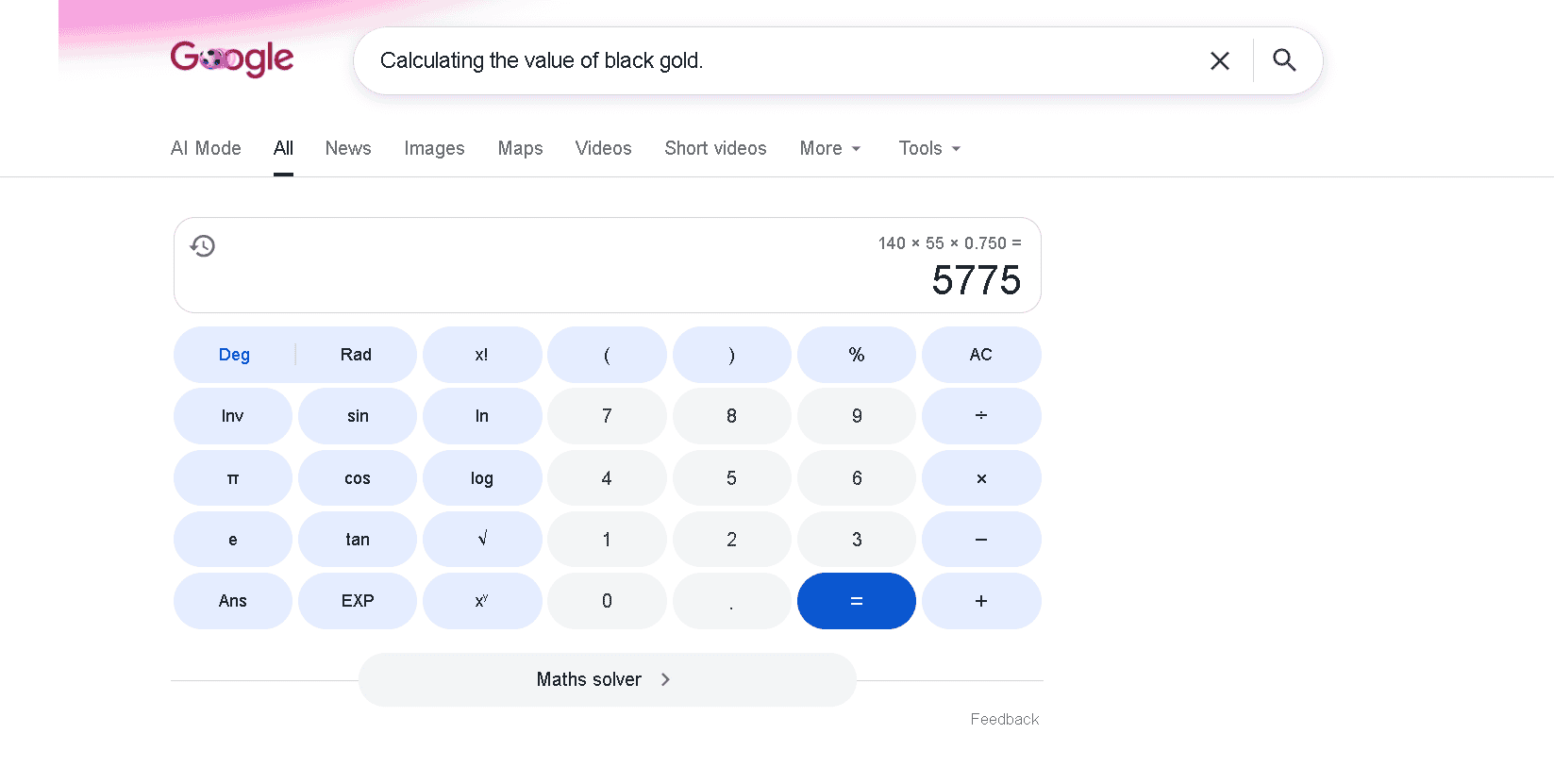 Calculating the value of black gold.