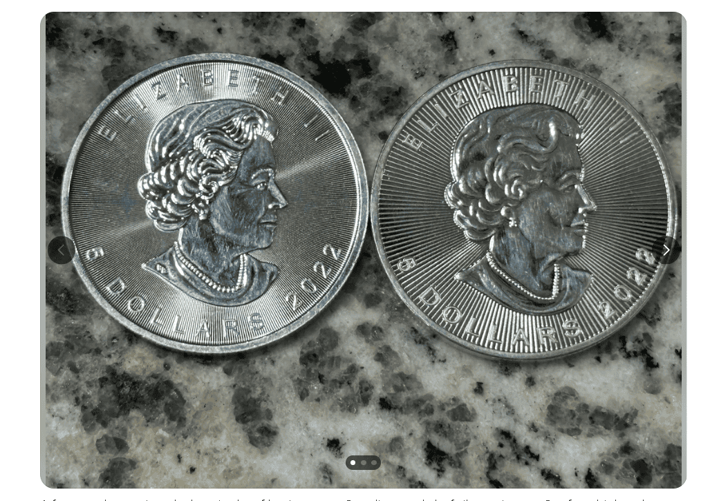 Fake silver rounds example 2