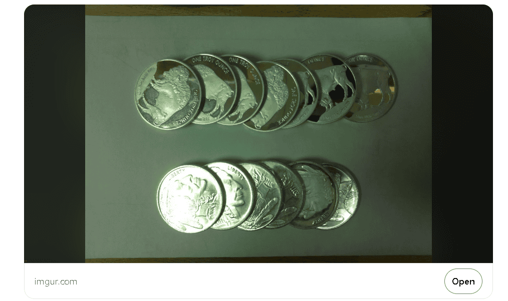 Fake silver rounds example 1