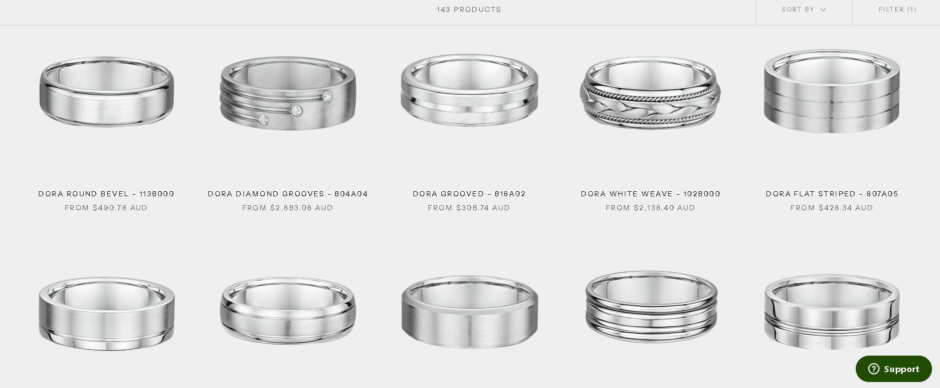 Platinum 600 wedding rings example Platinum 600 wedding rings example