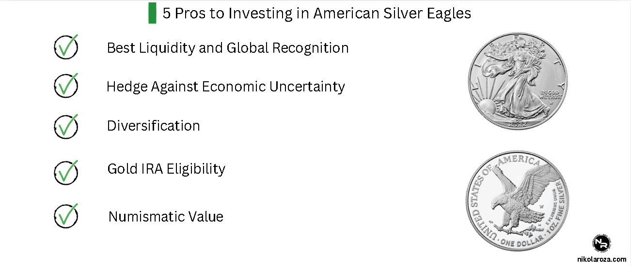 5 Pros to Investing in American Silver Eagles