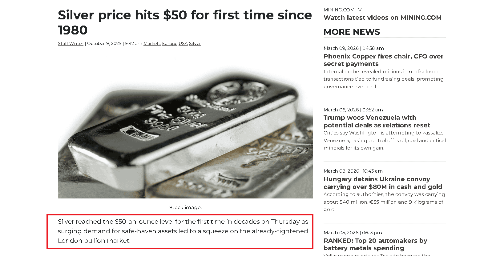 Silver prices can sharply rise based on increased demand and favorable market conditions.