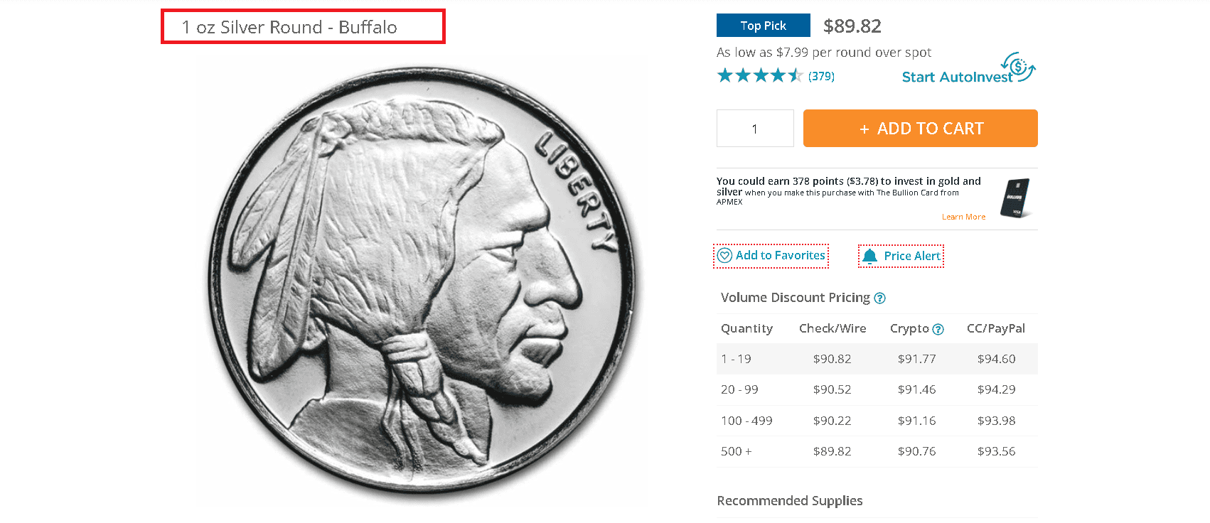 Buffalo Silver Round example