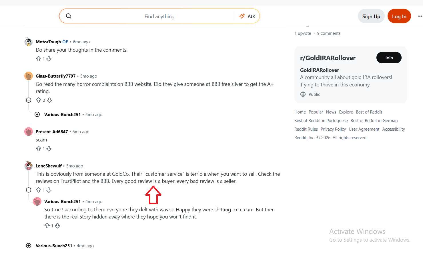 Paid Goldco review on Reddit noticed by Redditors.