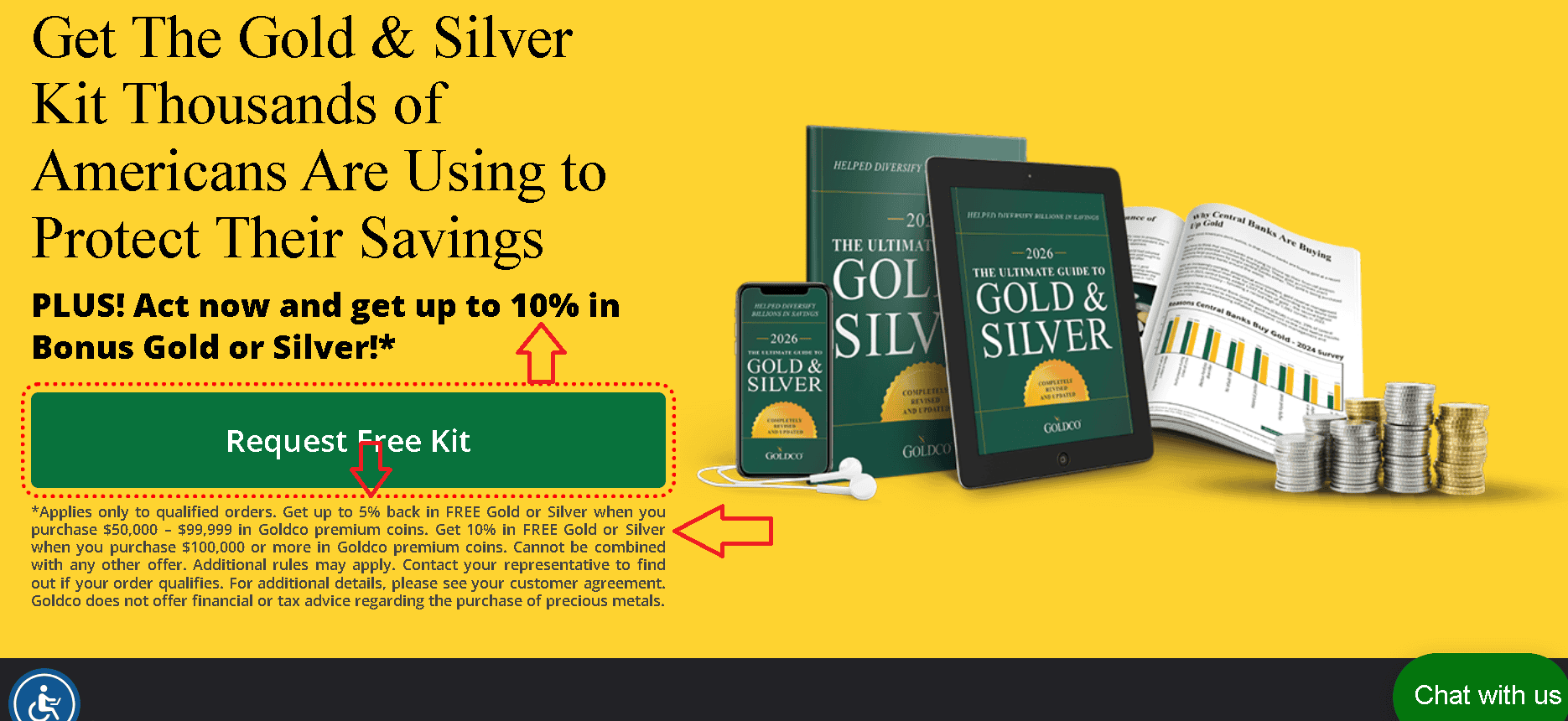Goldco Precious Metals has an excellent free silver offer