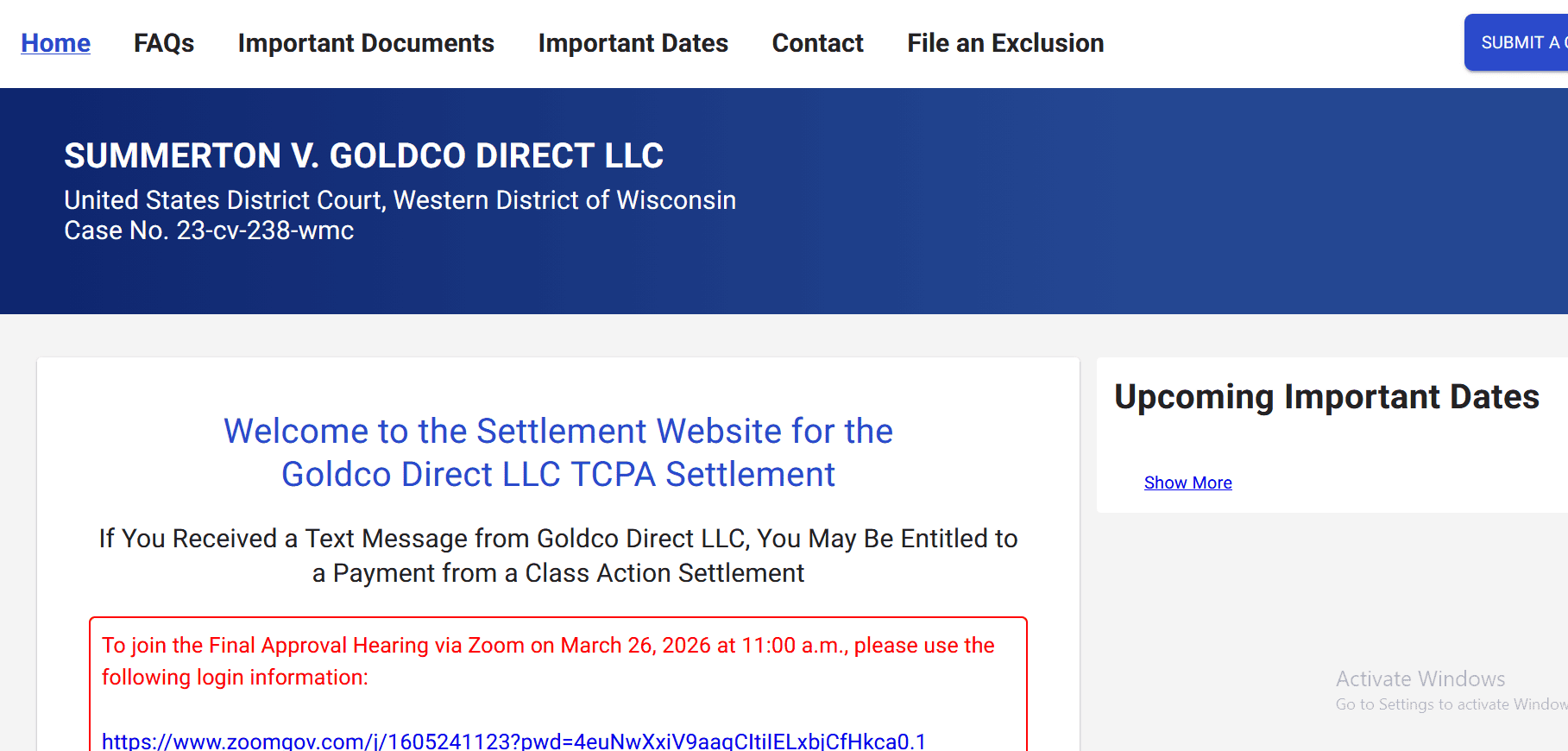 Lawsuit 8- Summerton v. Goldco Direct LLC.