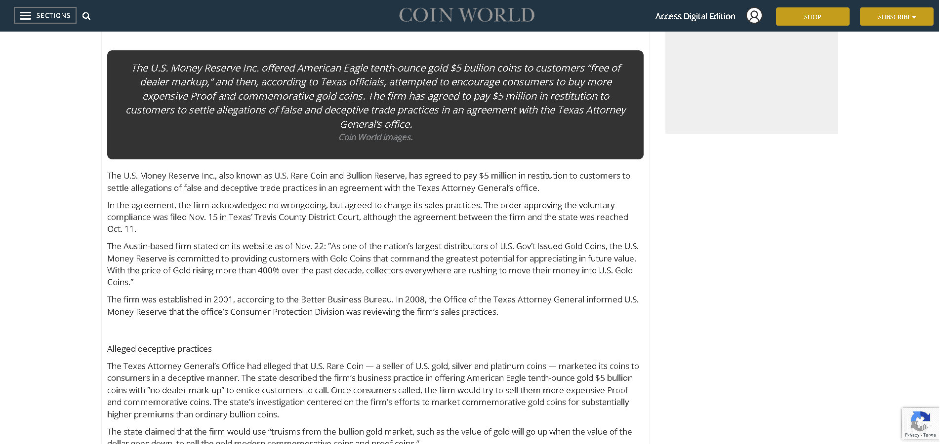 U.S. Money Reserve lawsuit example 3