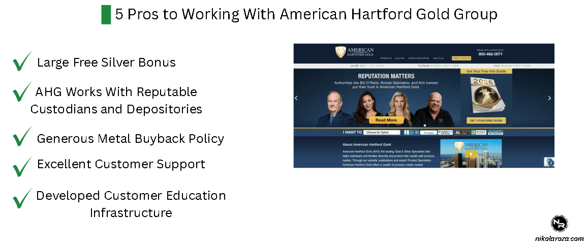5 Pros to Working With American Hartford Gold Group
