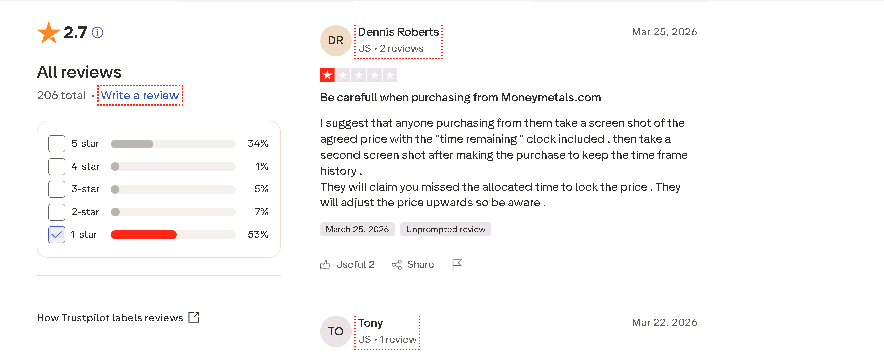 Money Metals Exchange customer review and complaint about price locking and price adjusting.