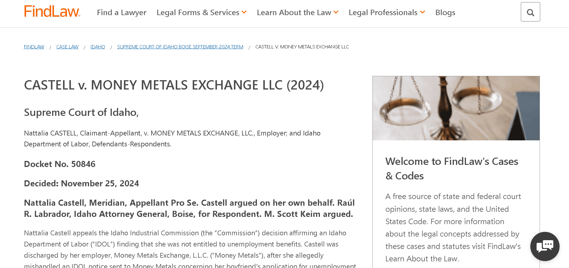 Money Metals Exchange lawsuit 5- Castell v. Money Metals Exchange
