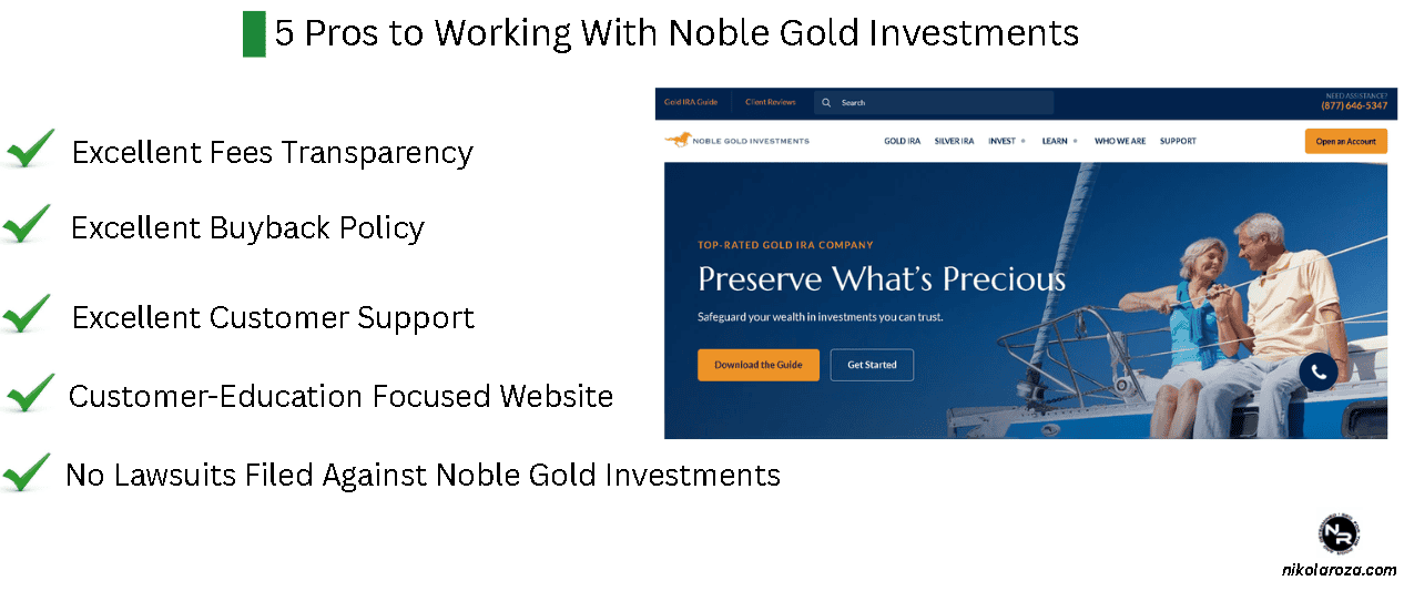 5 Pros to Buying Precious Metals and Opening a Gold IRA With Noble Gold Investments.