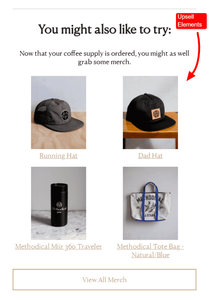 Order confirmation email template example.