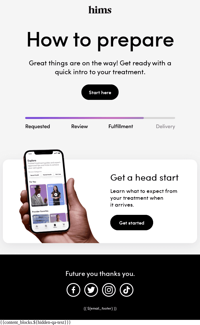 Shipping confirmation email example.
