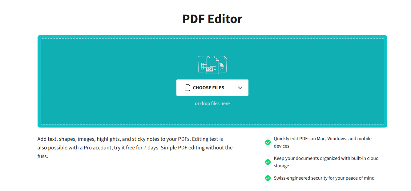 PDF editor.